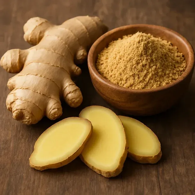 Fresh ginger root, illustrating ginger root extract